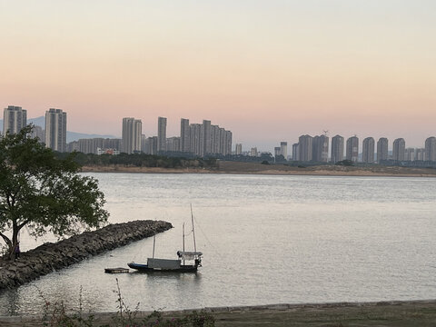 城市湿地公园露营