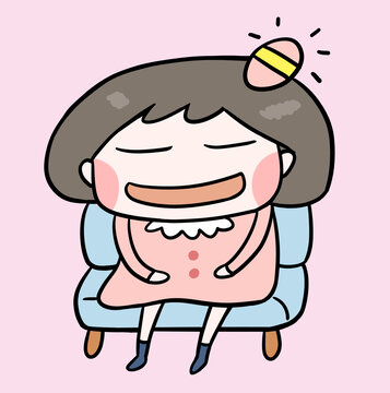 原創(chuàng)手繪卡通小女孩頭像