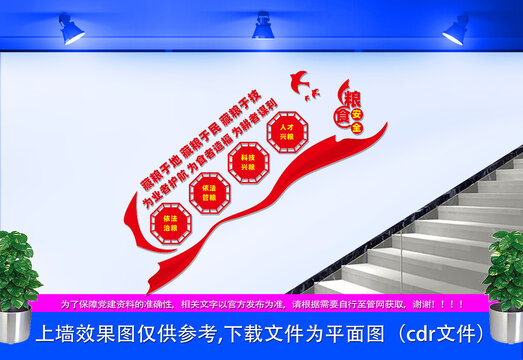 糧食安全樓梯文化墻