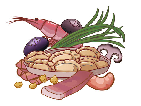 冬至水餃玉米胡蘿卜香菇豬肉