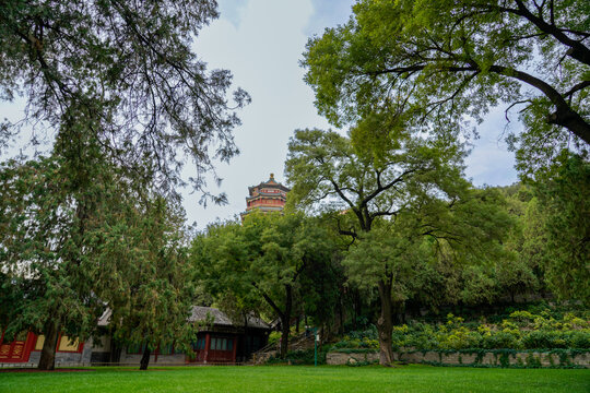 北京旅游景点颐和园佛香阁