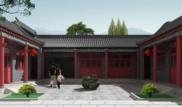 四合院院內(nèi)