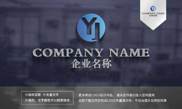 YJ字母logo