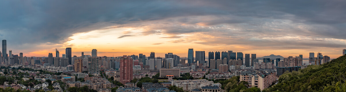 大连城市风光地标建筑全景