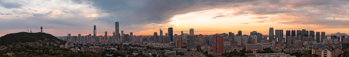 大连城市风光地标建筑全景