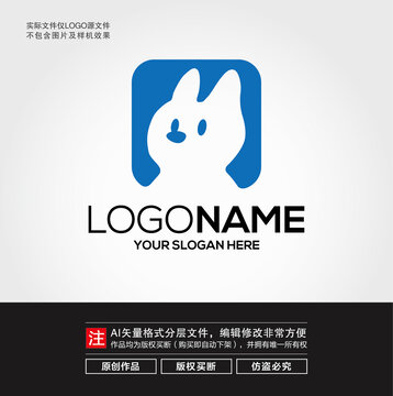 卡通小白狗LOGO