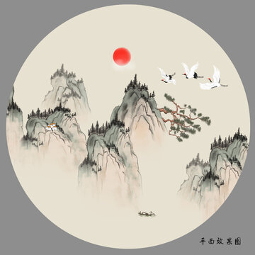 禅意山水画