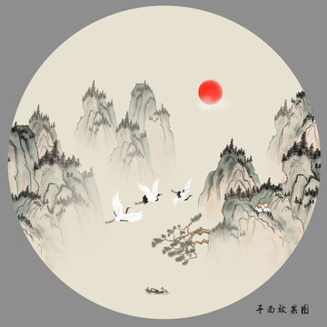 中國風酒店裝飾畫