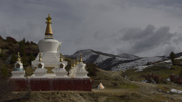 甘孜彩林雪山红叶摄影天堂33