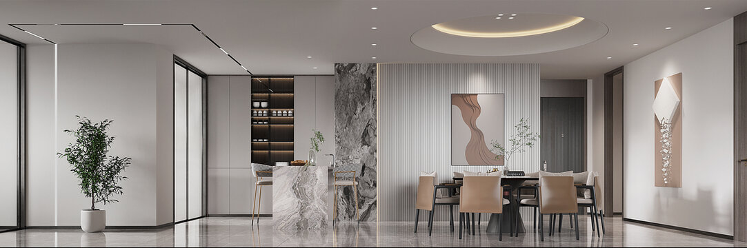现代风格室内设计客餐厅