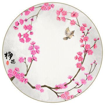梅花花鳥圖