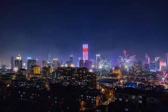 大连城市烟花地标建筑