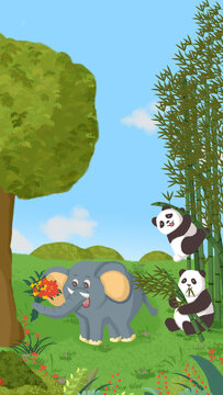 手機鎖屏壁紙之小動物聚會二