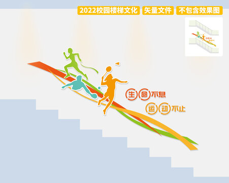運動樓梯文化墻