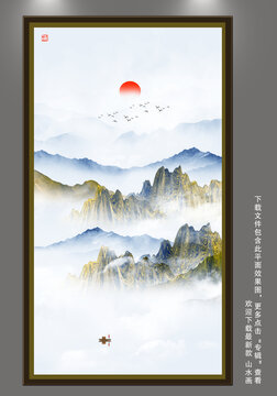 酒店水墨掛畫