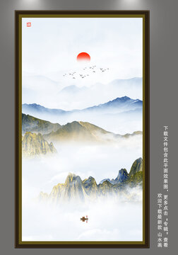 酒店水墨掛畫