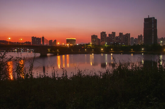 小城镇南安市区夜景