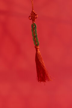 五帝钱创意新年春节红色背景