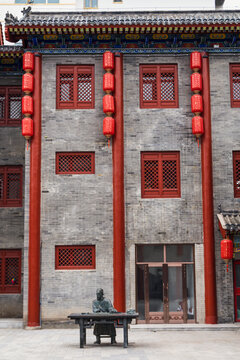 清代复原建筑红灯笼
