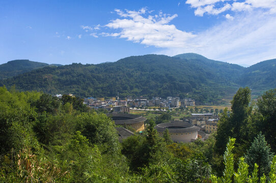 高北土楼群航拍风景