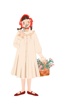 女孩插畫