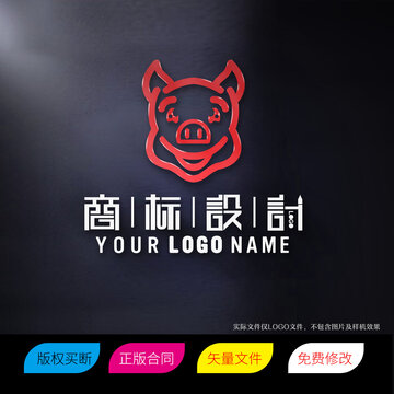 猪LOGO标志商标