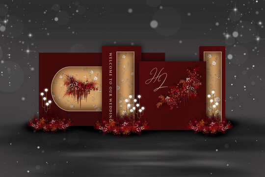 紅色復(fù)古迎賓區(qū)