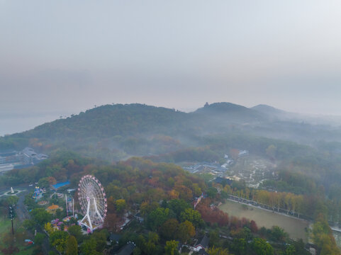 武汉东湖磨山风景区初冬风光