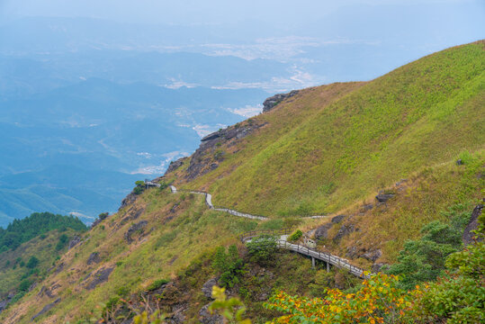 武功山地质公园初秋自然风光