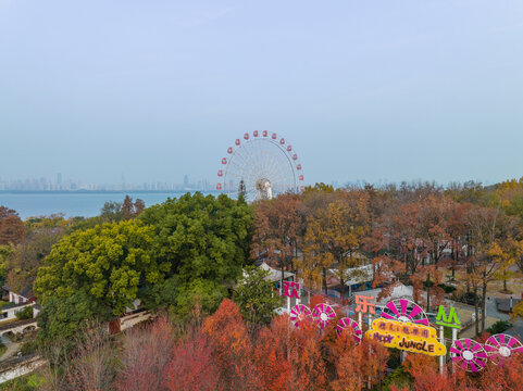 武汉东湖风景区深秋风光