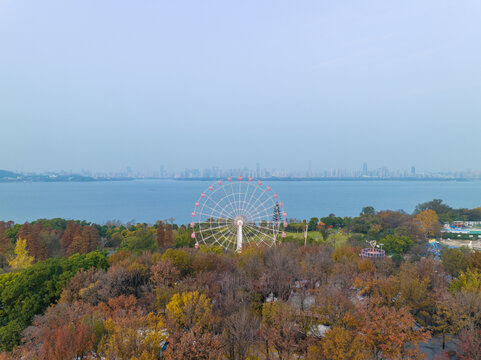 武汉东湖风景区深秋风光