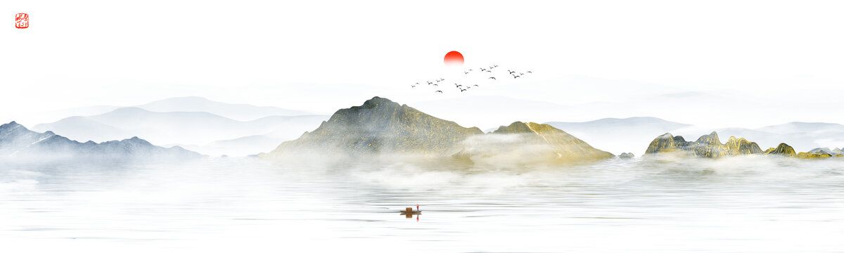 水墨山水背景