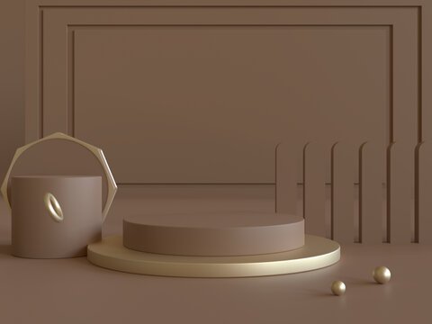 3D場景電商產(chǎn)品展臺簡約背景