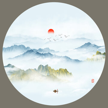 高端山水裝飾畫