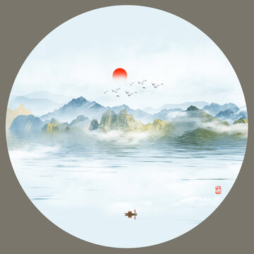 水墨裝飾畫