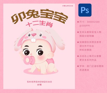 十二生肖卯兔寶寶