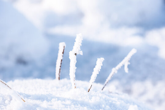 冬天户外纯净雪景