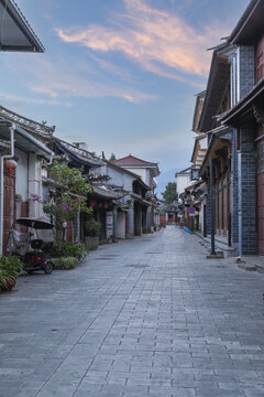 云南大理巍山古城民居街景