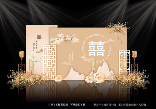 香檳色婚禮背景