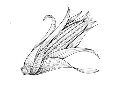 玉米插畫