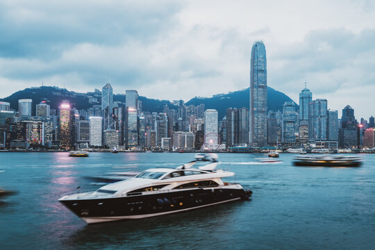 香港维多利亚湾都市风貌