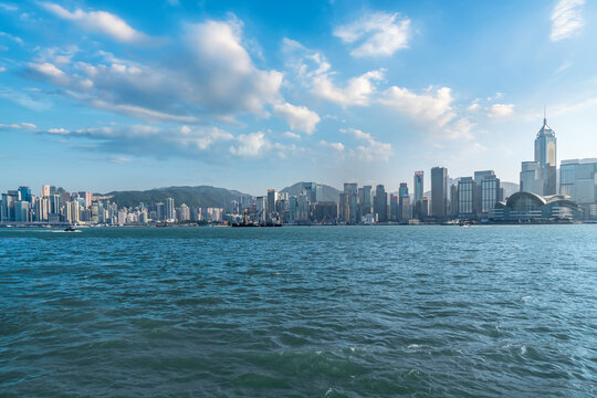 香港维多利亚湾全景