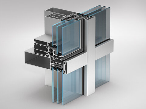 铝合金玻璃门窗结构图