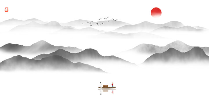 寫意山水畫