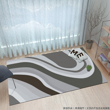 現(xiàn)代抽像布紋地毯地墊