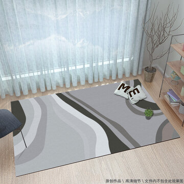 現(xiàn)代抽像布紋地毯地墊