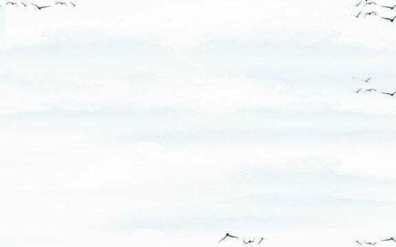抽象書房山水