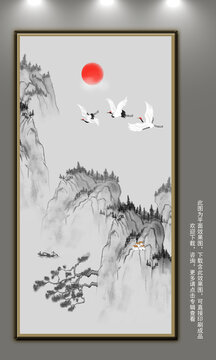 古典山水壁畫
