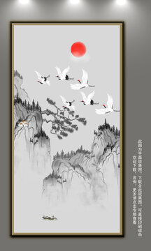 國(guó)畫水墨山水掛畫
