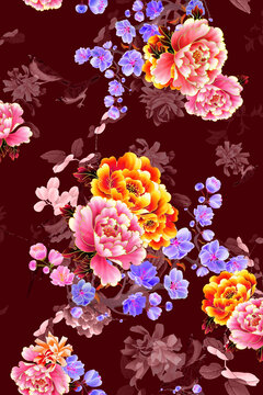 中國風(fēng)牡丹花卉